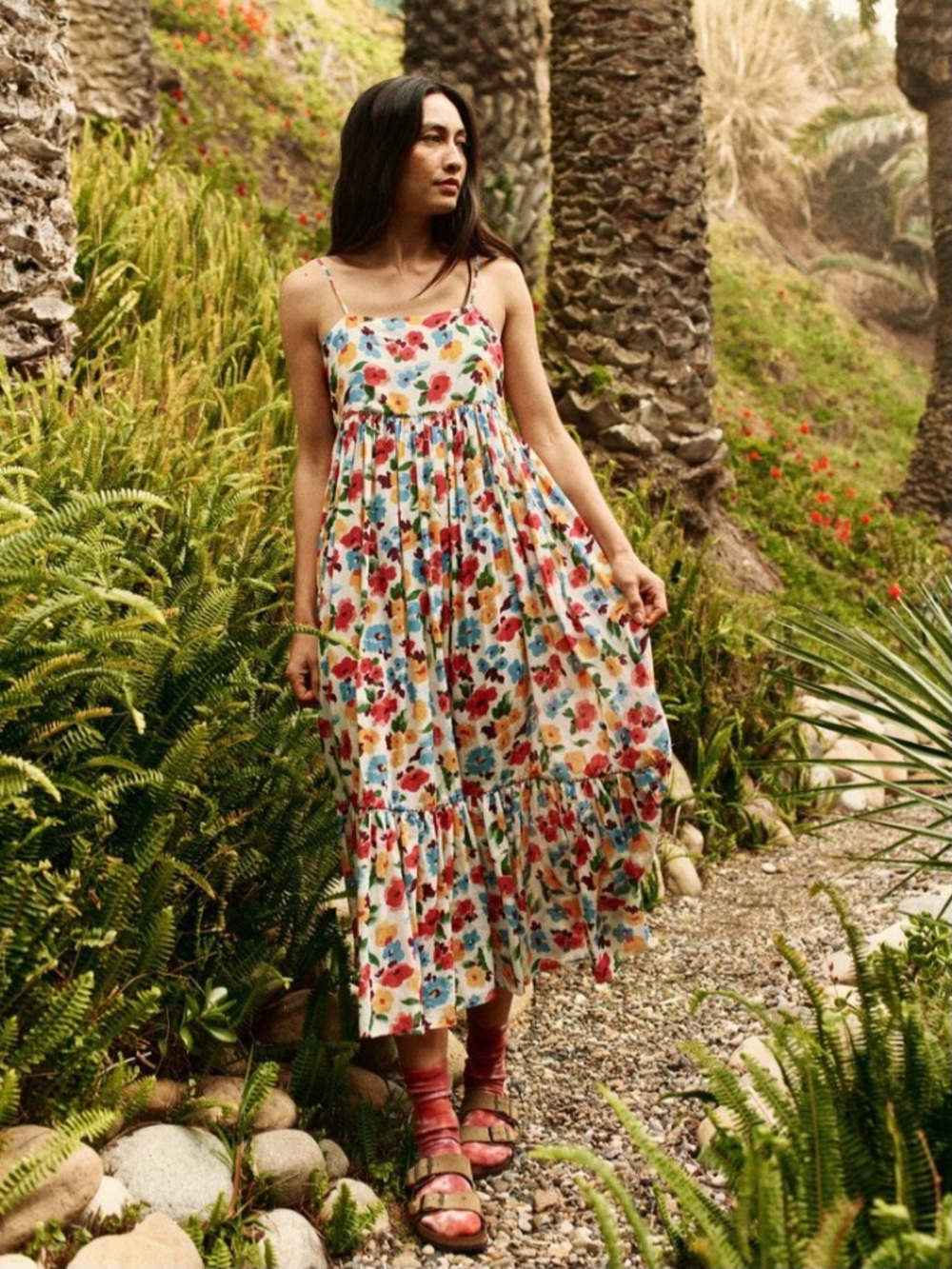THE GREAT. The Dainty Dress in Tropical Floral Small